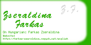 zseraldina farkas business card